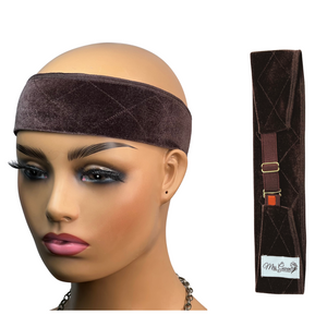 Velvet Wig Grip 19in adjusts to 22in Headband Adjustable Strap Secures Wig Wear & Go Glueless Lace Wigs
