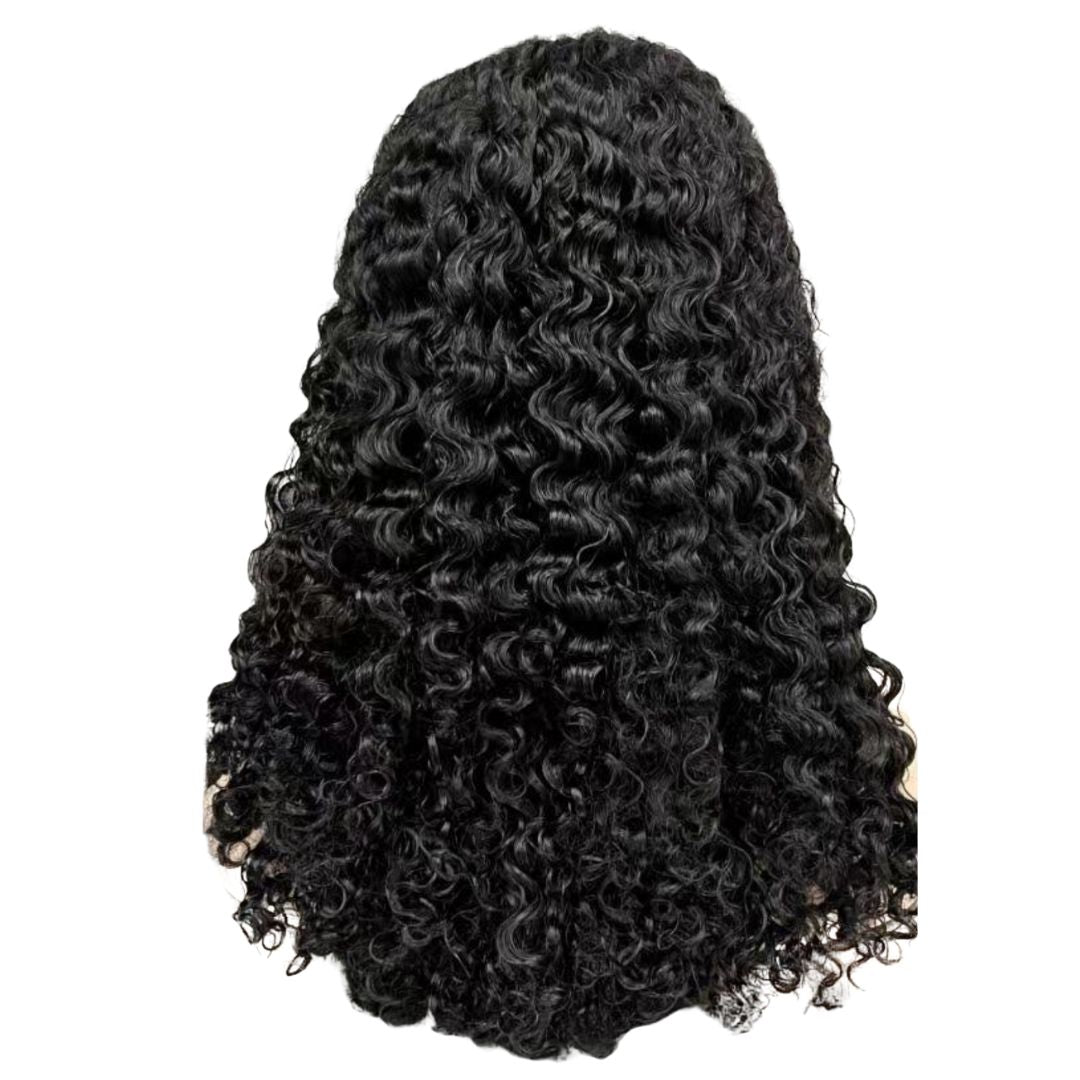 18" Deep Wave Double Drawn 13x4 Full Frontal Lace Wig Transparent Lace