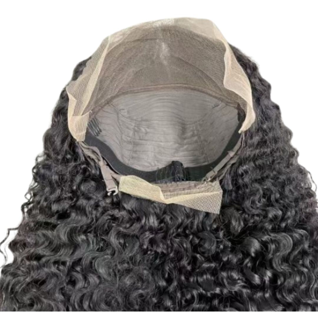 18" Deep Wave Double Drawn 13x4 Full Frontal Lace Wig Transparent Lace