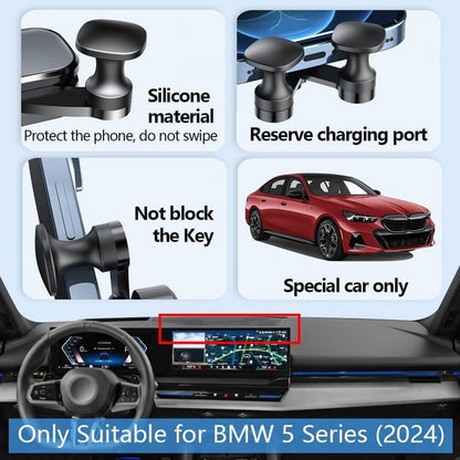 LUNQIN Car Phone Holder For BMW 5 Series 2024 2025 2026 BMW I5 530i 540i XDrive