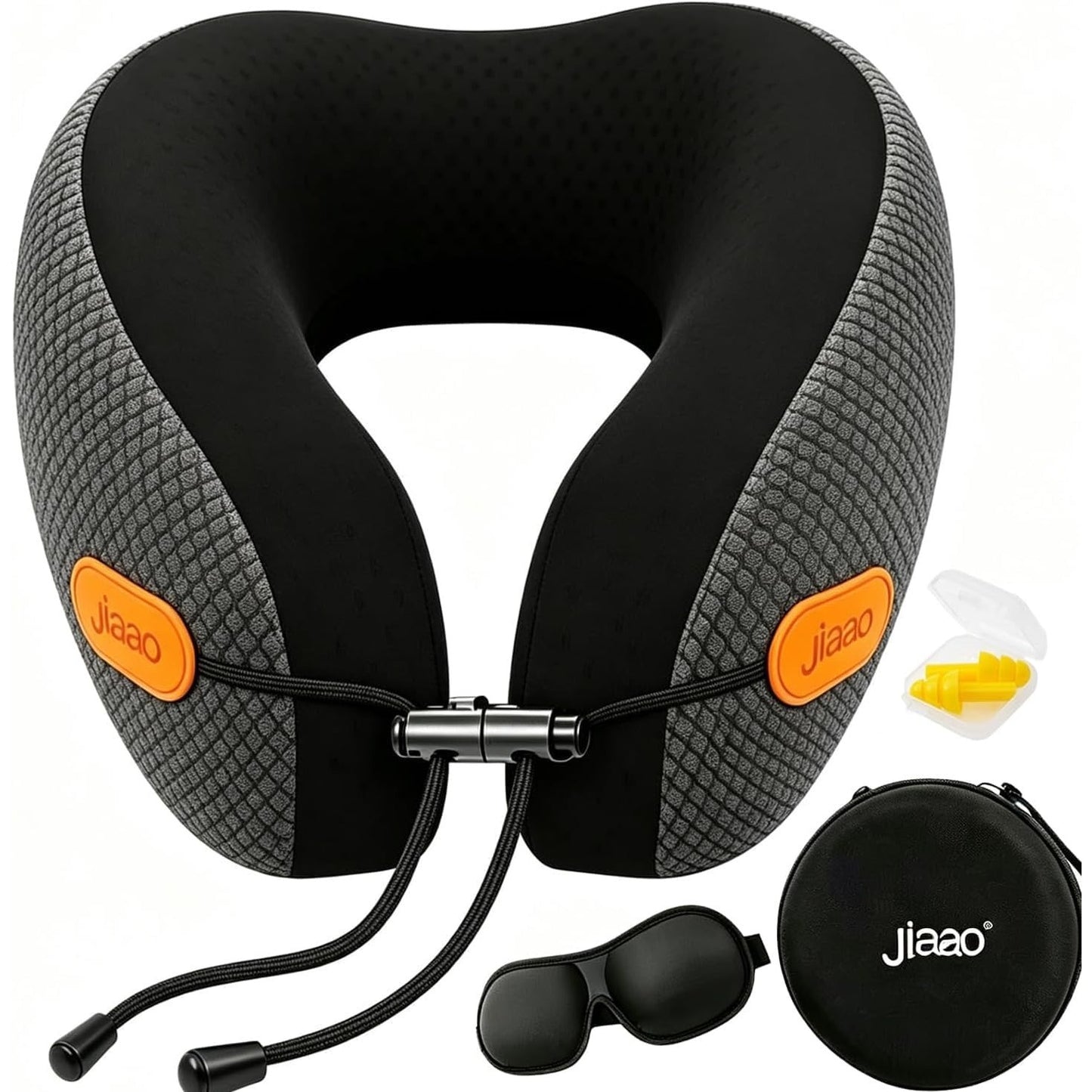 Jiaao Neck Travel Pillow Memory Foam 360° Neck Support Pillows For Airplane