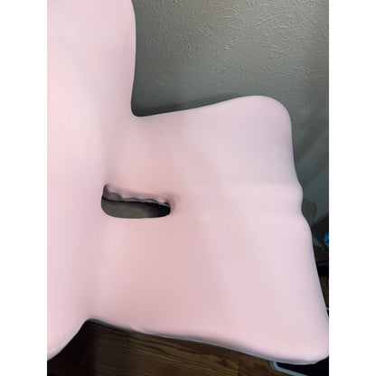 BANKQF X-Large Seat Cushion Office Chair and Car with Lumbar Support Pillow-PINK