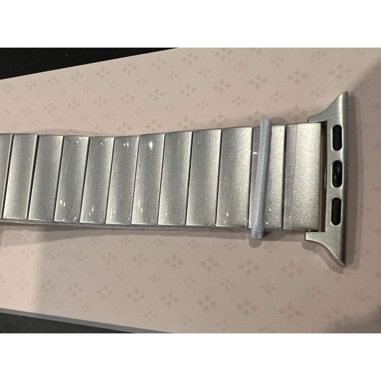 Wearlizer Two Tone Metal Band Compatible With Apple Watch Bands 42/44/45/46/49mm Women Men, Dressy Rectangular Chain Design Stainless Steel Bracelet For IWatch Series 11-1/SE/Ultra Starlight