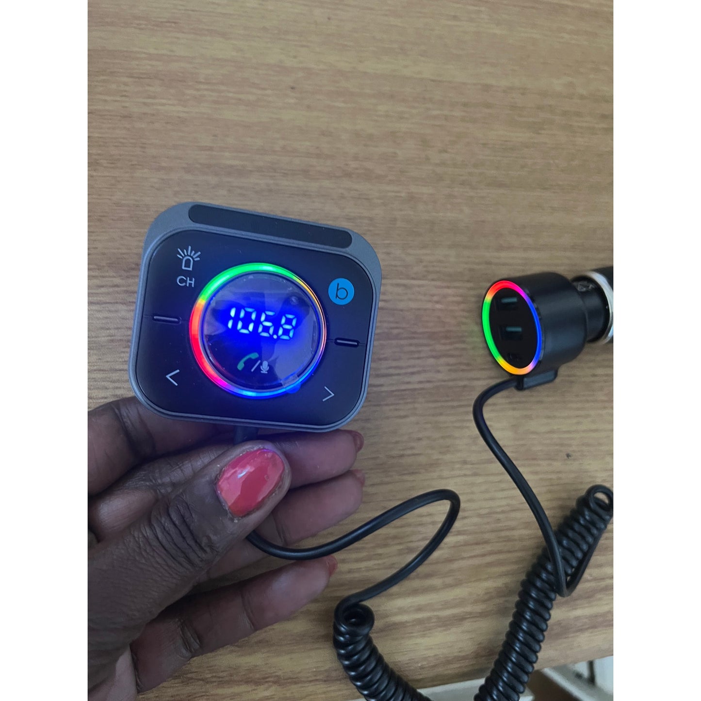 JOYROOM 66W Bluetooth 5.4 Car Adapter Aux With 3 Charging Ports?PD 30W & 2 * 18W??Air Vent Installation For Safe? Deep HiFi Bass Player Wireless Radio FM Transmitter For Car With Colorful LED Light.