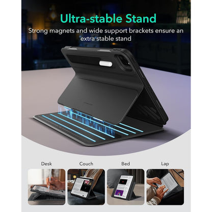 ESR For IPad Air 11 Inch Case M3/M2 (2025/2024), IPad Air 5th/4th Gen Case,Black