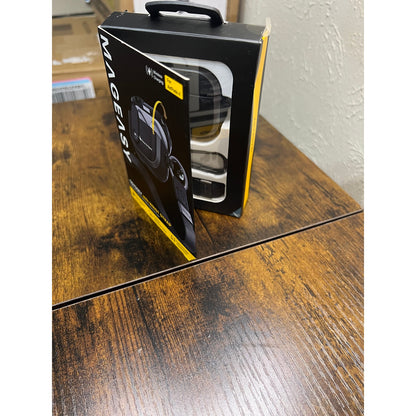 MAGEASY Design For AirPods 4 Case Cover - Rugged AirPods 4 Case With-Metal Black