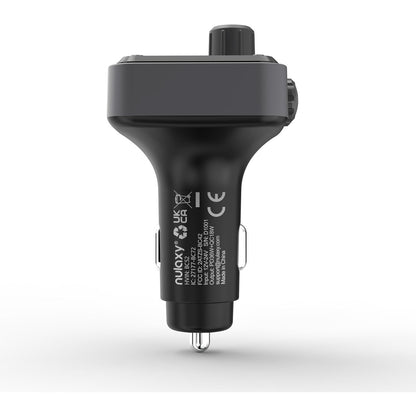 Nulaxy 54W Bluetooth 5.3 Car Adapter Charger 4-Port Fast Charging [PD36W & QC3.0 18W], Wireless Radio FM Transmitter With Deep Bass Player, 5 Colors LED Backlit, Hands-Free Calling, Support USB Drive.