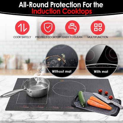 Extra - Large Translucent Induction Cooktop Protector Cover Mat 20.4" (TSMGTS8)
