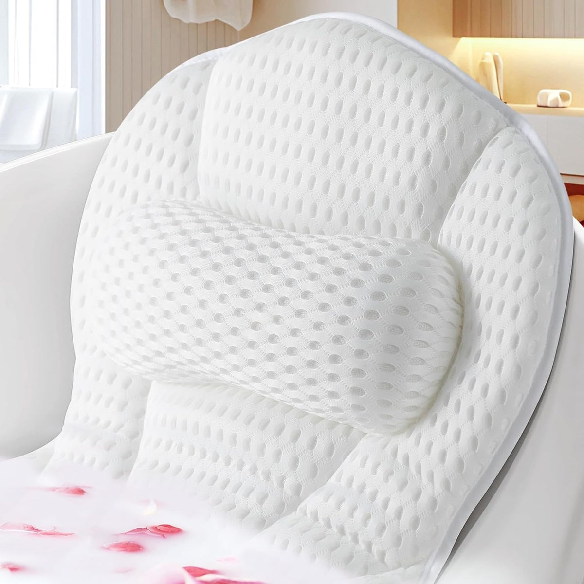 SQLHM Bath Pillows For Tub,Luxury Bath Pillow For Neck And Back Support