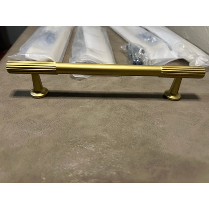 KNOKLOCK 10 Pack 5 Inch(128mm) Kitchen Cabinet Handles Brushed Gold Cabinet-GOLD