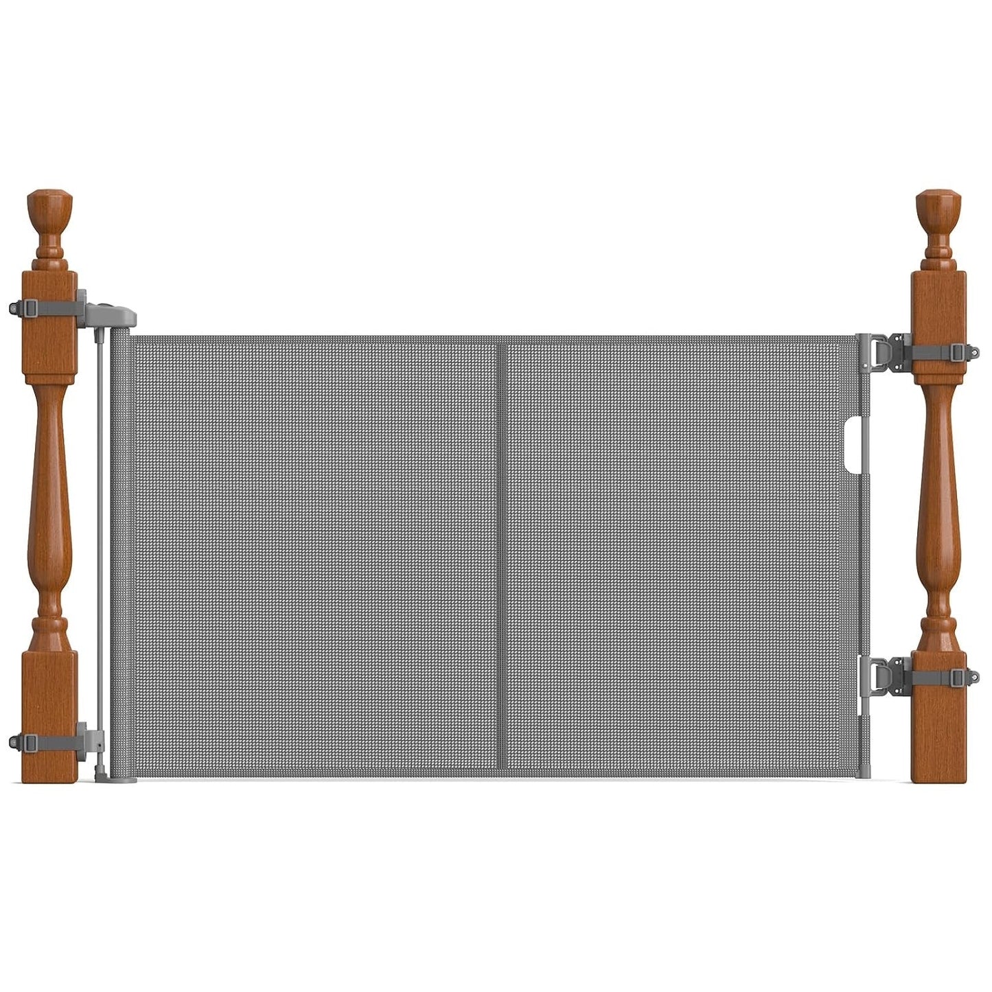 Upgraded Retractable Baby Gates For Stairs & Banister, Mesh Dog Gate (Gray)
