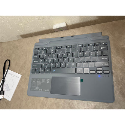 Keyboard for Microsoft Surface Pro Copilot+ (11th Edition) / Pro 11 / Pro 10/9 / 8 / X, 13 inch, Detachable Type Cover with Touchpad, Without Backlit & Pen Holder (Fossil)