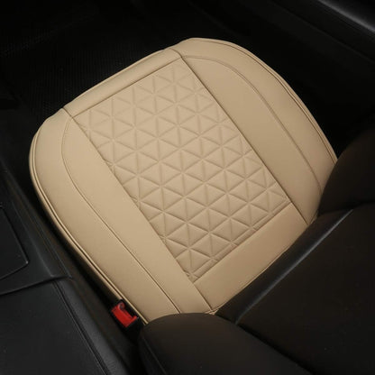 Black Panther Luxury Polyvinyl Car Seat Cover Front Bottom Seat-1 Piece,Beige