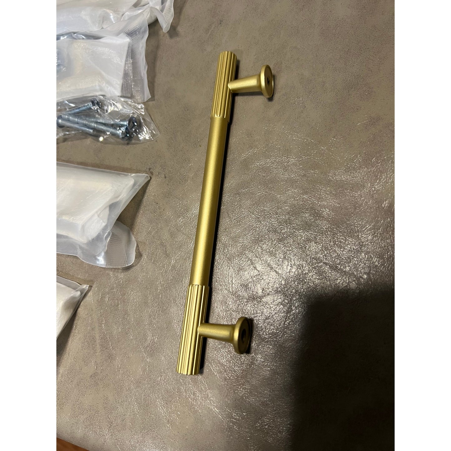 KNOKLOCK 10 Pack 5 Inch(128mm) Kitchen Cabinet Handles Brushed Gold Cabinet-GOLD