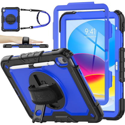 SEYMAC Stock Case For IPad (A16) 11th/10th Generation 11''/10.9'',Blue+Black