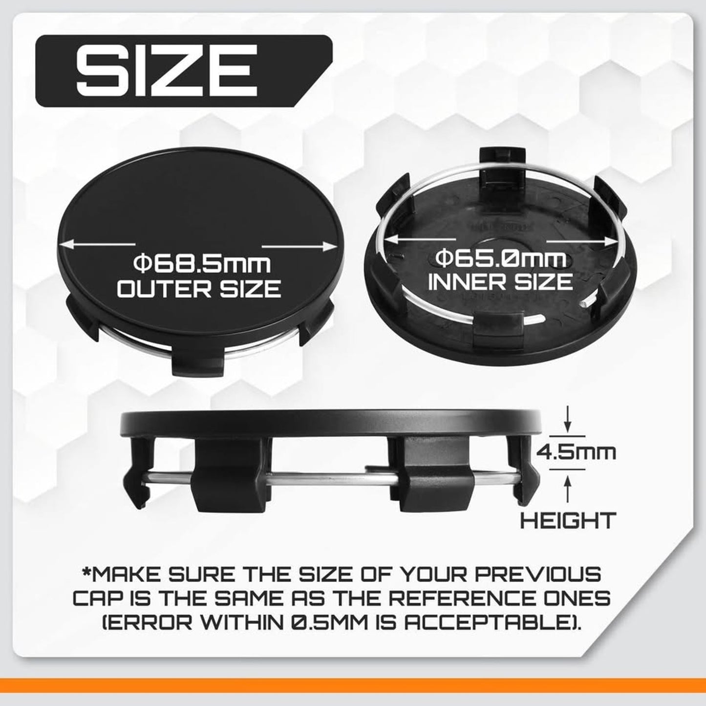 ME 2.7Inch 68MM Wheel Center Caps For BMW 3 Series 4 Series 5 Series X Serires