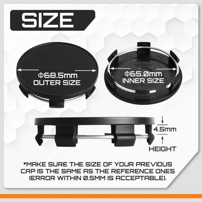 ME 2.7Inch 68MM Wheel Center Caps For BMW 3 Series 4 Series 5 Series X Serires