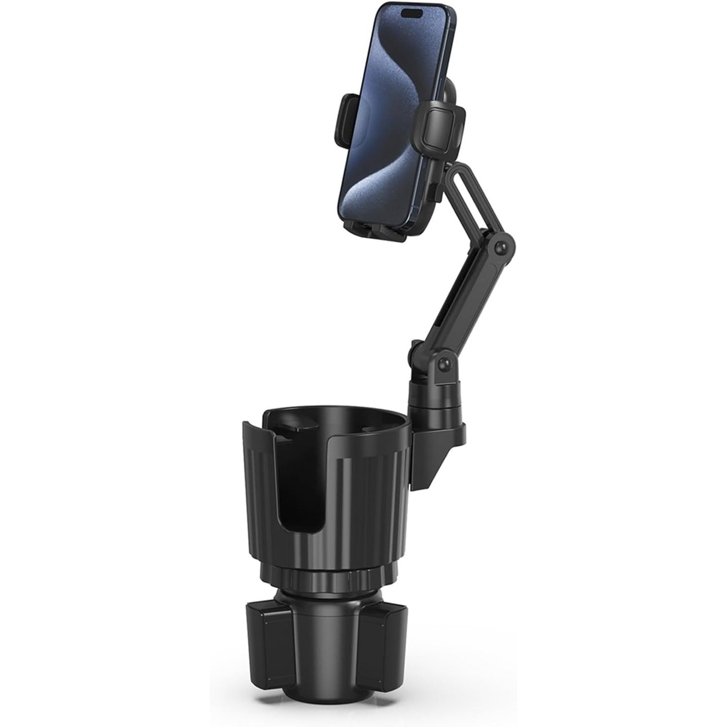 Phone Holders For Your Car, 2 In 1 Universal Cup Holder ExpanderAdjustable-Black