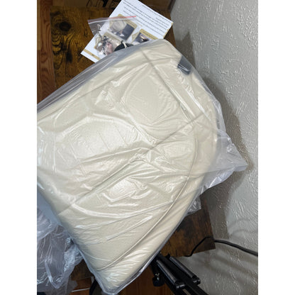 2 Pack Leather Front Car Seat Cover Bottom Only, Anti-Slip Padded Seat Cushion, Full Wrap Seat Protector With Storage Function Universal Fit For Most Cars, SUV, Pick-Up Trucks (-2 pc Light Beige)