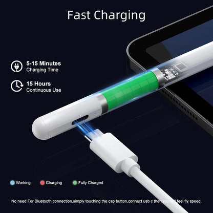 Stylus Pen For IPad 6th-11th Generation-2X Fast Charge Active Pencil Compatible With 2018-2025 Apple IPad Pro 11"/12.9"/M4, IPad Air 3/4/5/M2/M3,IPad Mini 5/6 Gen-White (Copy) (Copy) (Copy)