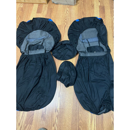 LAINLOY 2 pc Car Seat Covers, Breathable Seat Protectors, Anti-Slip Driver Seat Cover, Comfortable Front Seat Cover Set Universal Fit For Truck, SUV, Sedan, Airbag Compatible (Black&Blue).