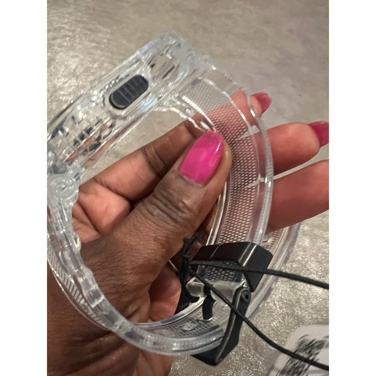 AmBand Bands Case Compatible With Apple Watch Series 11/10 46mm For Men- Clear