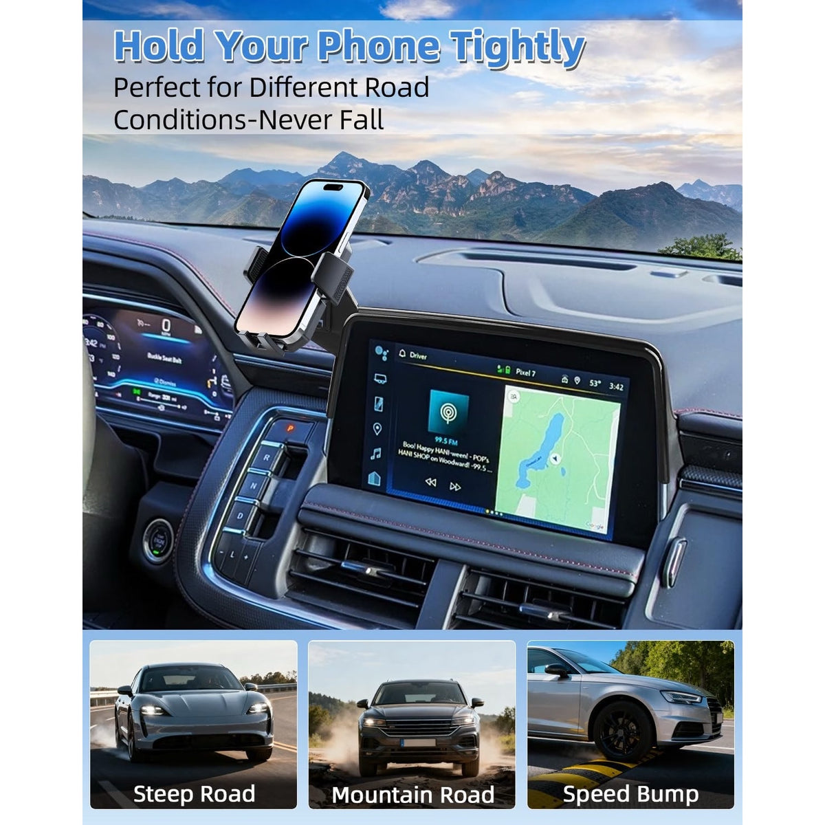 PZK Car Phone Mount For 2021-2024 Chevy Tahoe/Suburban/GMC Yukon/Yukon XL