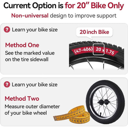 Empathech Training Wheels For 20 Inch Bike, Safety Max—Anti-Tip Design