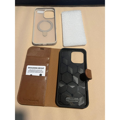 iPhone 16 Pro Max Phone Cases ( Brown & Tan)
