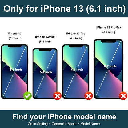 Folosu Compatible with iPhone 13 Case Wallet with Card Holder, 360°Rot Rose Gold