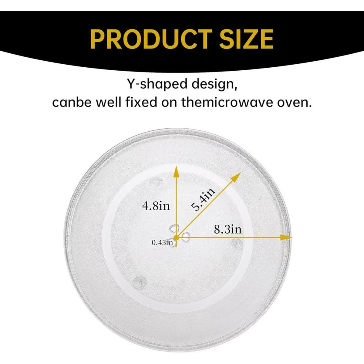 Rotaglass 16.5" Microwave Glass Turntable Plate, 16.5" / 42cm Microwave Tray