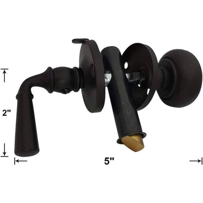 QCAA Solid Brass Storm Door Latch, Oil Rubbed Bronze US10B-1 Pack Black