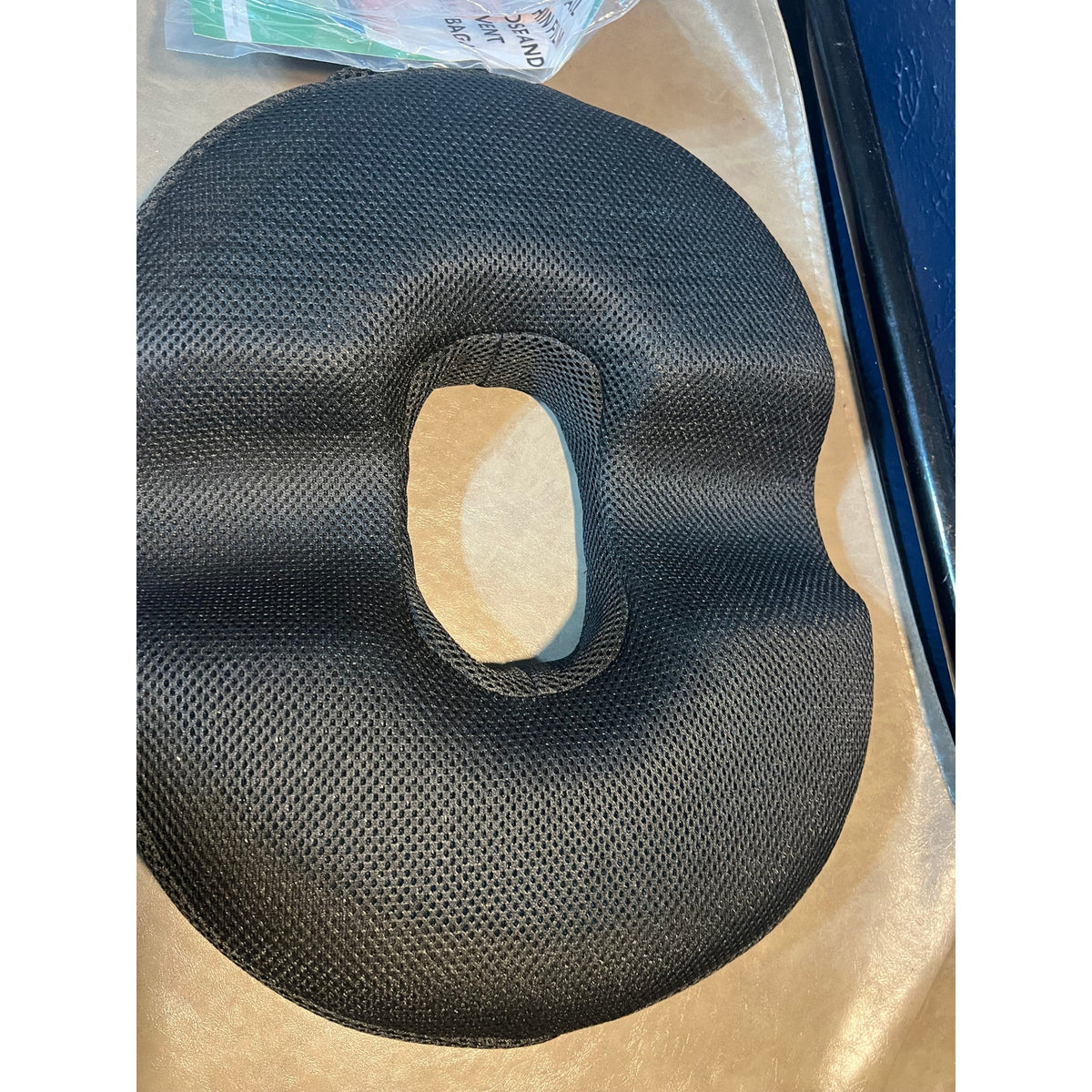 AnboCare Donut Gel Sitting Pillow-Orthopedic Memory Foam For Tailbone Pain-BLACK