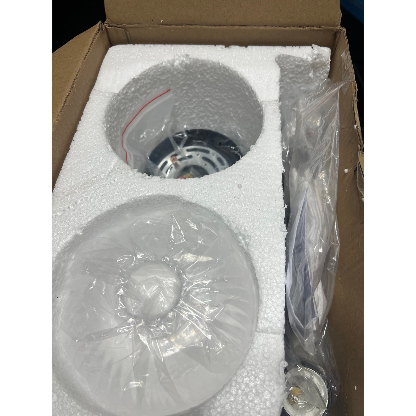 SongCiLT Vintage 2-Lights Clear Ribbed Glass Wall Sconce Lighting (INCLUDES 1 GLASS GLOBE INSTEAD OF2)