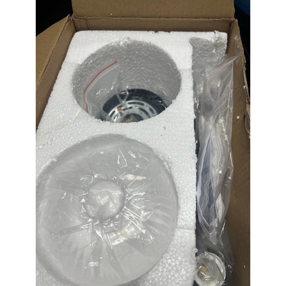 SongCiLT Vintage 2-Lights Clear Ribbed Glass Wall Sconce Lighting (INCLUDES 1 GLASS GLOBE INSTEAD OF2)
