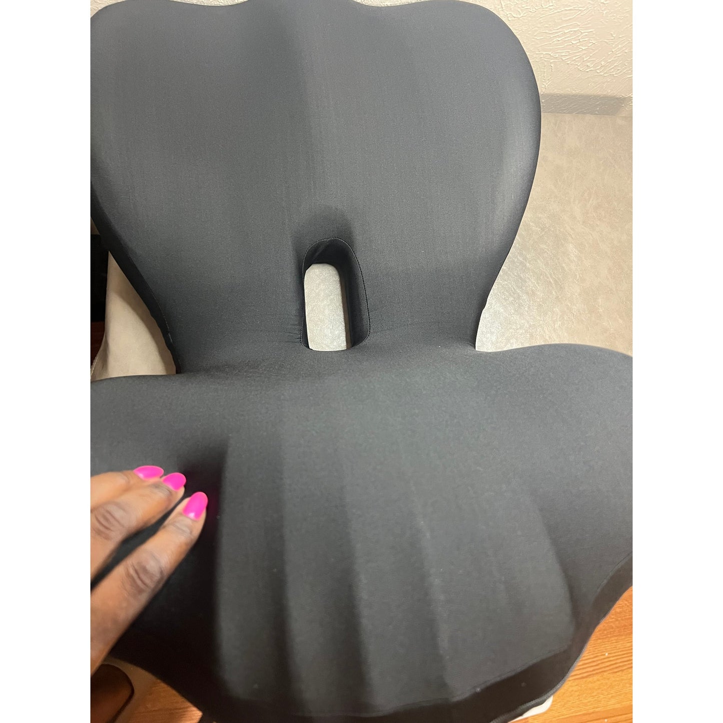 Ergonomic Memory Foam Seat Cushion for Tailbone Pain Relief,Black