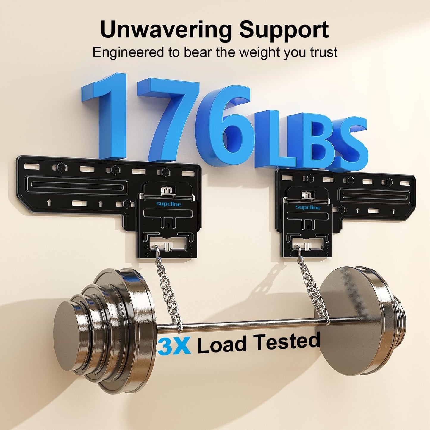 Supcline Ultra Slim TV Wall Mount For 42 To 100 Inch Flat & Frame TVs Only, 0.31