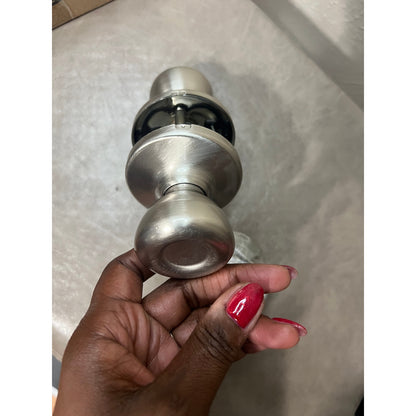 Kwikset Tylo Interior Passage Door Knob, Handle For Closet And Hallway Doors, Non-Locking Doorknob In Satin Nickel, With Microban Protection, 1 Count (Pack Of 1).