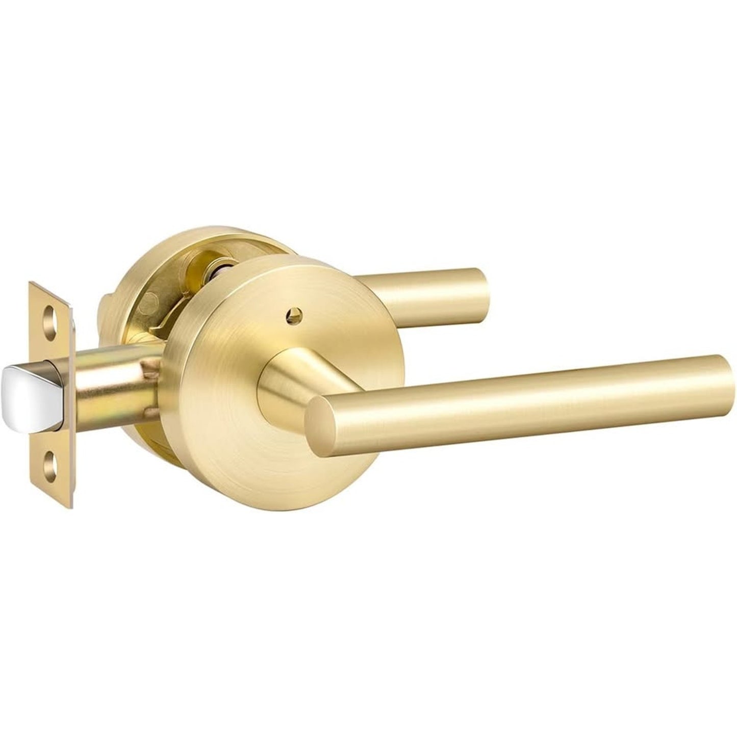 Goldenwarm 1 Pack Gold Door Handles Interior, Brushed Gold Privacy Lever Door