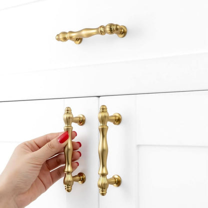 BEROSSA 9 Pack 3 Inch Brushed Gold Cabinet Pulls Gold CabinetHandle-Brushed Gold