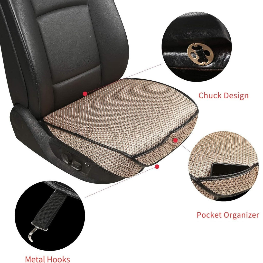 Auto Newer Breathable Universal Four Seasons Car Seat Covers(Gold Beige,1PCS)