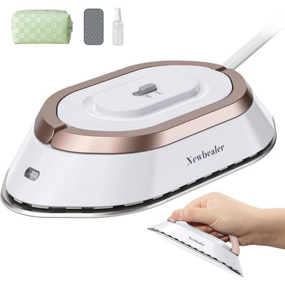 Newbealer Travel Iron With Dual Voltage - 120V/220V Lightweight Dry IronNo Steam