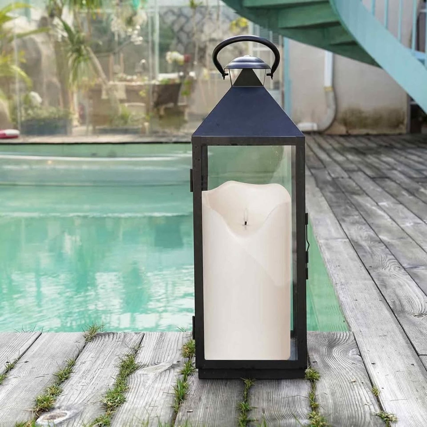 Homemory 6.3" X 12" Extra Large Outdoor Waterproof Candle With Auto 6-Hour