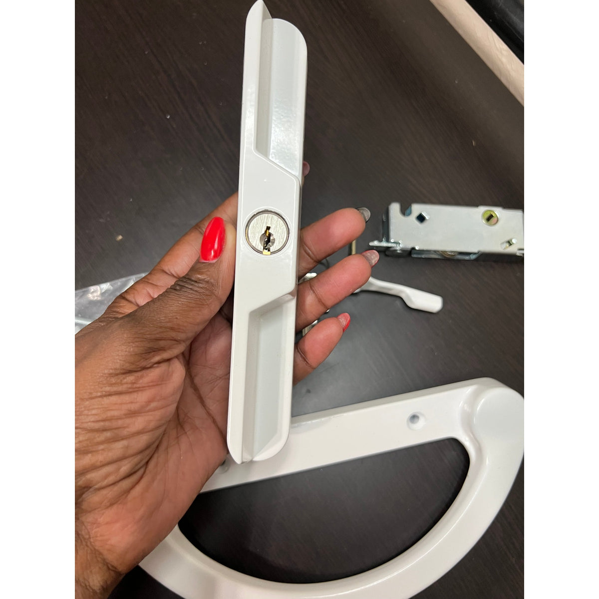 HILLMASTER Sliding Glass Door Handle With Mortise Lock And Key Cylinder,Patio