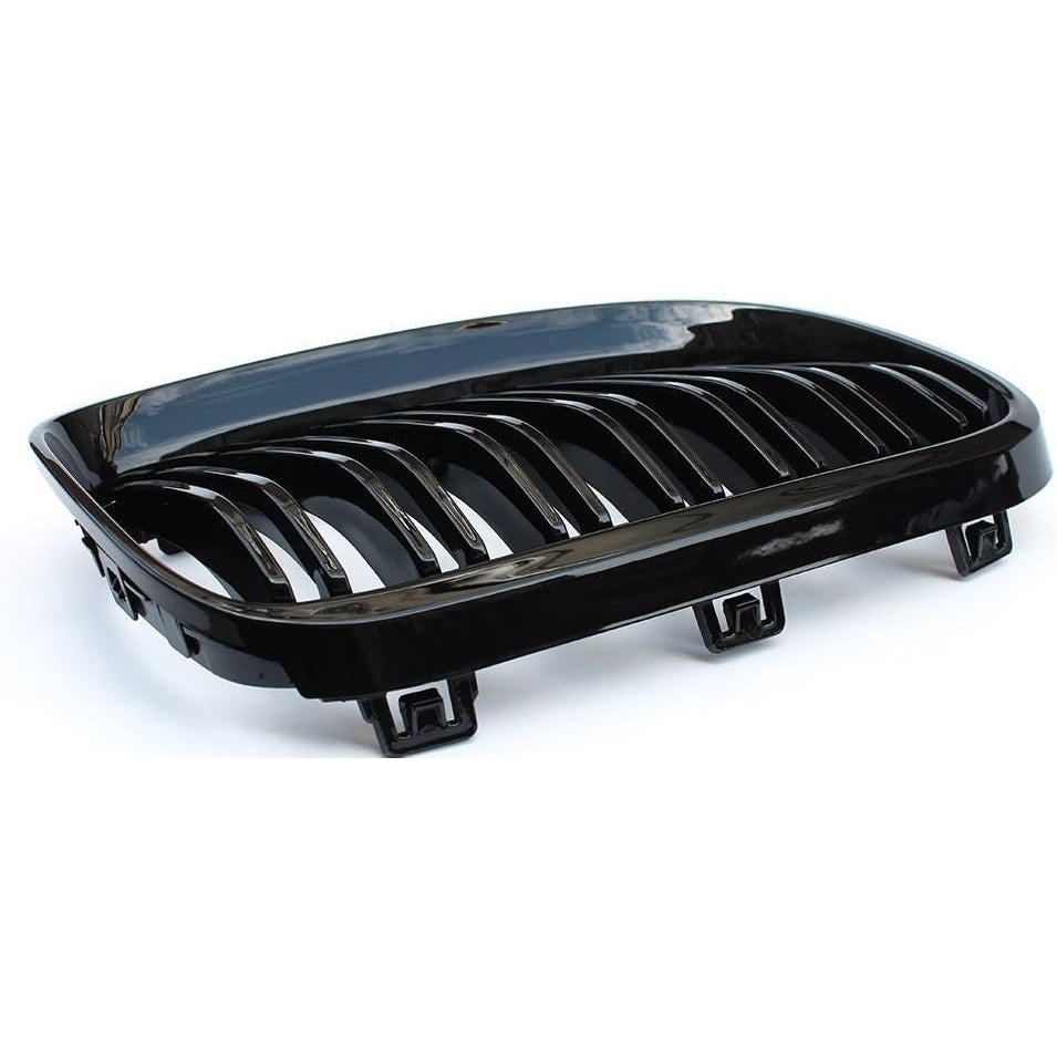 X AUTOHAUX Pair Front Kidney Grille Gloss Black For BMW E92 2007-2010 2 Door