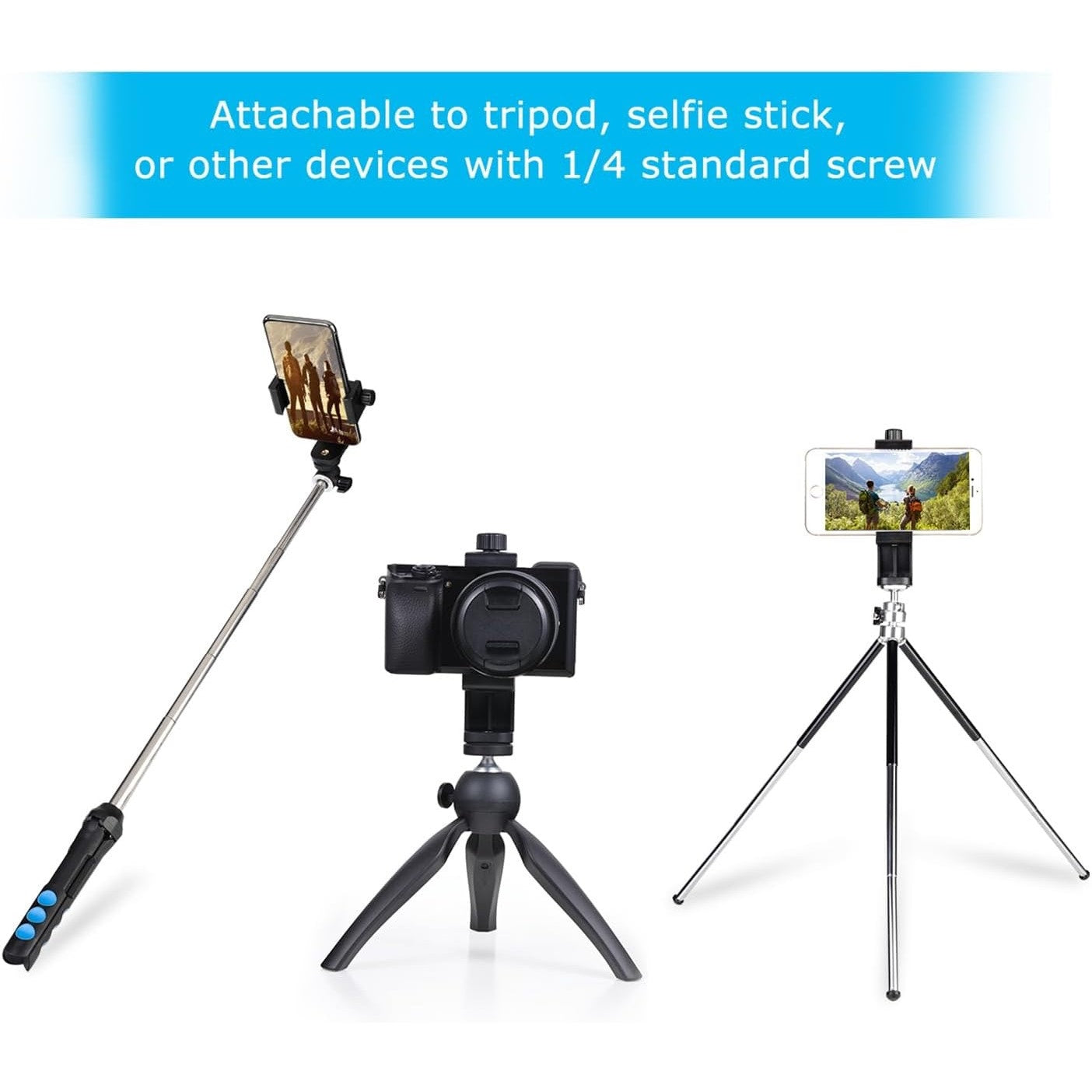 SharingMoment Premium Smartphone Holder/Vertical And Horizontal Tripod Mount