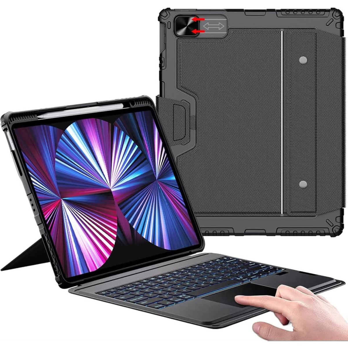Nillkin IPad Air 13 Inch Case Keyboard (M3,2025/M2,2024), Slide Camera Cover