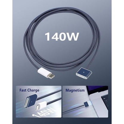 DERLULU USB-C To Magnetic 3 Fast Charging Cable (2 M/6.6 Ft), Compatible-BLUE