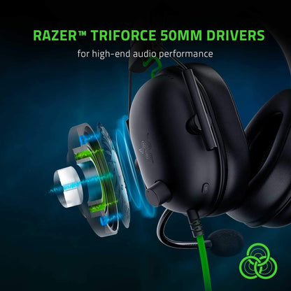 Razer BlackShark V2 X Gaming Headset: 7.1 Surround Sound - 50mm Drivers  - Black