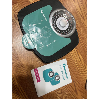 Adamson A25 Scales For Body Weight - Up To 400 LB - New - 5.3" Dial On 12.4" X 10.2" Platform - Anti-Skid Rubber Surface - High Precision Bathroom Scale Analog - Durable With 20-Year Assurance - Black.